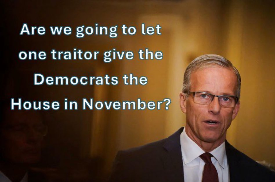 LadyRedWave's tweet photo. Unfortunately @LeaderJohnThune is NOT alone - Where the hell are the Rest of the supposed Republicans Calling Him OUT? https://t.co/soihjXv3Uq
