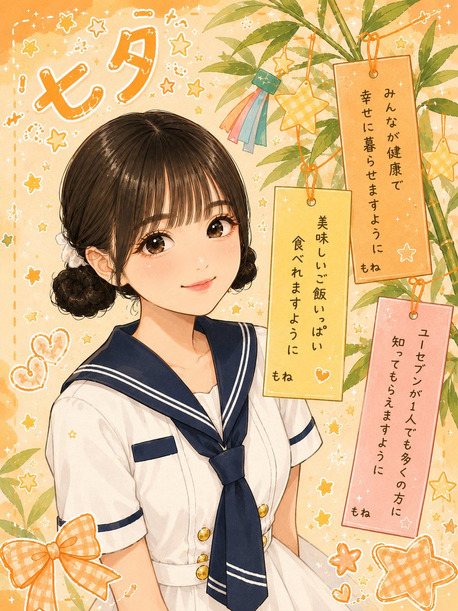 monene0107's tweet photo. 今日は七夕！🌠🎋
みんなは何をお願いしたの〜？？🫣 https://t.co/0e7XSyMINc