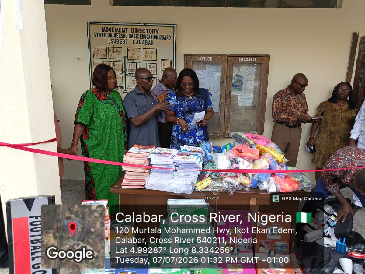 ubecnigeria's tweet photo. A significant step towards improving basic education in Cross River State. 

Today, we officially flagged off the distribution of teaching, learning, and instructional materials which comprises of the reversed Education Curriculum and a variety of sporting equipments to support effective teaching and learning for better learners outcomes in the state and improving basic education in Cross River State. 

These materials are to support effective teaching and inspire better learning in our public schools.
Investing in quality teaching is investing in the future. 

The distribution of these materials reaffirms the commitment of UBEC/CR SUBEB to providing every learner with the tools needed to succeed.

Department of Corporate Communications, UBEC.
#basiceducation #ubecnews #educationforall