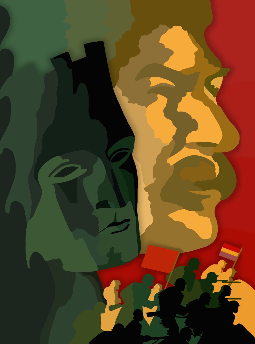 kartasuna's tweet photo. Hoy hace 90 años del inicio de la Guerra Civil Española, donde todos los pueblos de la península se organizaron contra el fascismo y las fuerzas de la reacción provenientes del semi feudalismo que drenaba el país. 

Su inicio supone el acto mas heroico que ha realizado el pueblo. https://t.co/3n829N5l8f