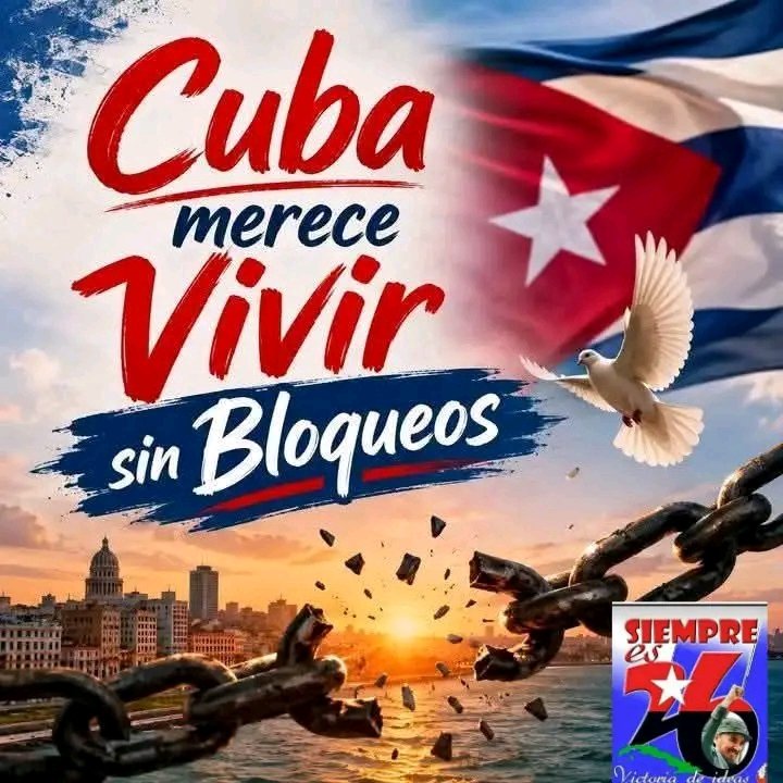 TaniaMCruzHdez's tweet photo. 🇨🇺 merece respirar, crecer y volar libre.
Ningún pueblo debería ser castigado por la valentía de elegir su propio camino.
El verdadero destino de una nación lo construye su gente, con su alegría, su dignidad y su resistencia, no las barreras que se le imponen desde afuera. https://t.co/7JL2JyLx5w