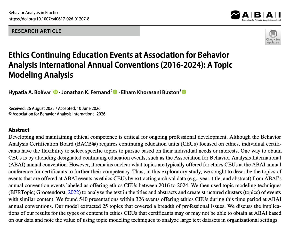 Florida Tech School of Behavior Analysis tweet media
