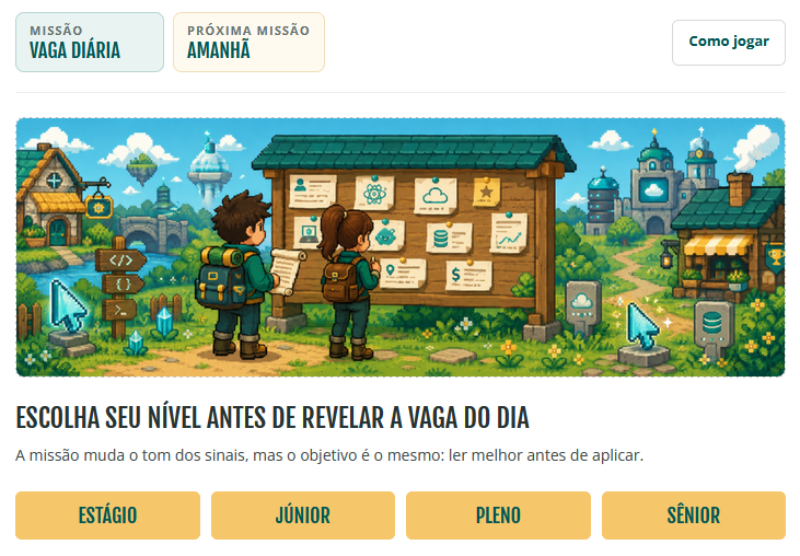 ViUmaVaga's tweet photo. Já foi ver qual é a vaga do dia no nosso RPG de vagas? https://t.co/Z5WSKzoMUG