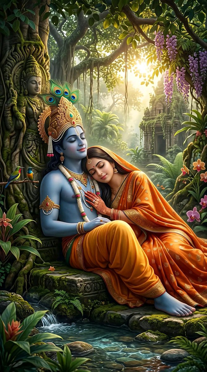 AnjuJha05's tweet photo. कहते हैं… 💙
राधा और कृष्ण एक नहीं हो सके… 💭

लेकिन सच तो यह है… ❤️

जो प्रेम शरीर से जुड़ा हो, वो बिछड़ जाता है…
और जो प्रेम आत्मा से जुड़ा हो, वो कभी अलग नहीं होता। ✨🌸

इसीलिए आज भी जब कोई ‘राधे कृष्ण’ कहता है…
दो नाम नहीं, एक ही प्रेम का एहसास होता है। 💫 https://t.co/e7YCrcCG5X