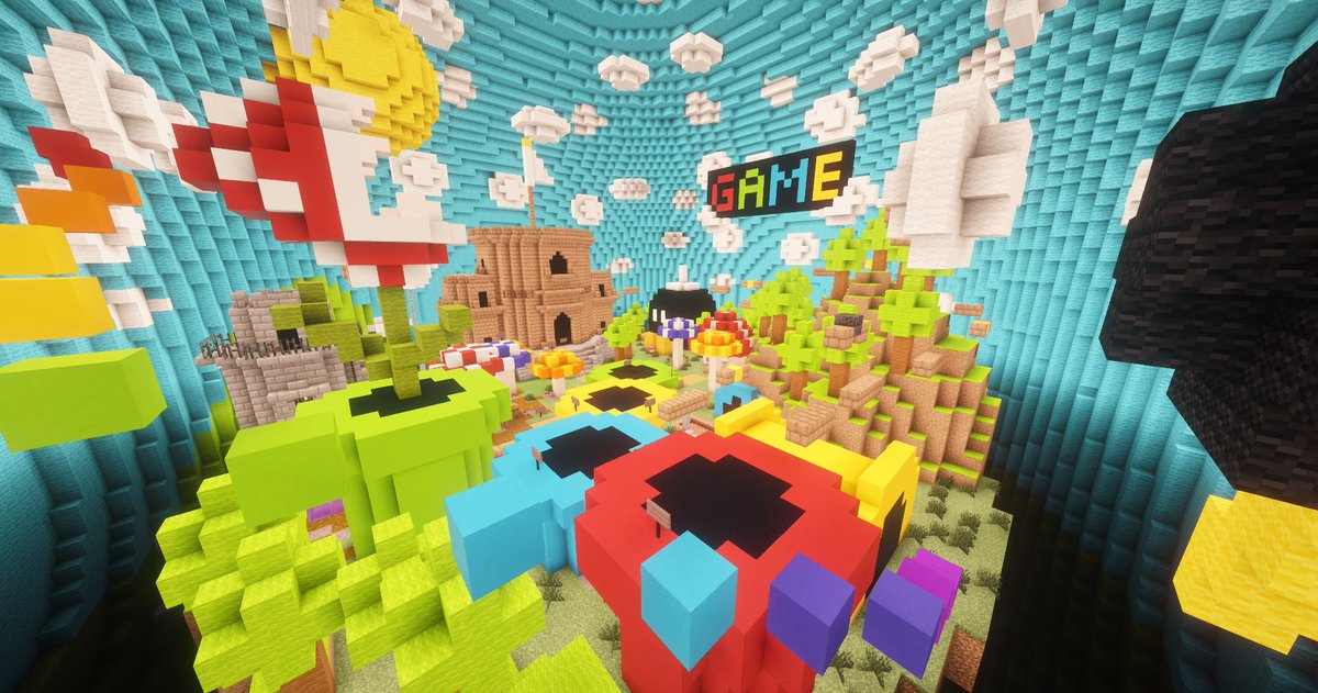 ma_YvYpp's tweet photo. 新しいゲーム鯖ゲームぽくするのが楽しかった！
めっちゃマリオ！
隠し要素も入れたし大満足!(^^)!
#じゃん鯖　#Minecraft https://t.co/gAegbLzfOf
