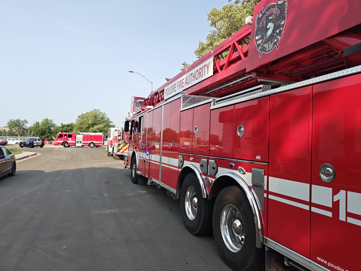 FirePoudre's tweet photo. Shortly after 8:00 am on July 7, Fort Collins 911 received reports of a structure fire with one individual who had suffered burns. Crews responded and arrived on scene to find a hazardous materials incident with no active fire. One patient was transported to a local hospital. https://t.co/s9tIJUIvku