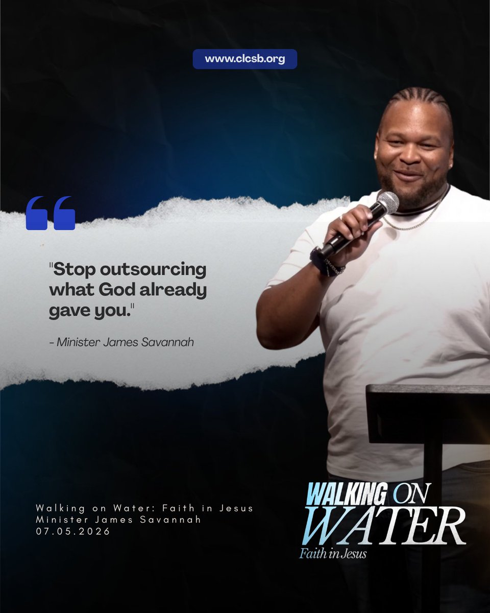 clc_sb's tweet photo. "Stop outsourcing what God already gave you."

God has already equipped you. Don't wait for someone else to do what He's called you to do. Walk in faith and steward what He's placed in your hands.

📖 1 Peter 4:10

#WalkingOnWater #FaithInJesus #TrustGod #CLC #CLCSB https://t.co/A2zFbbLBKy