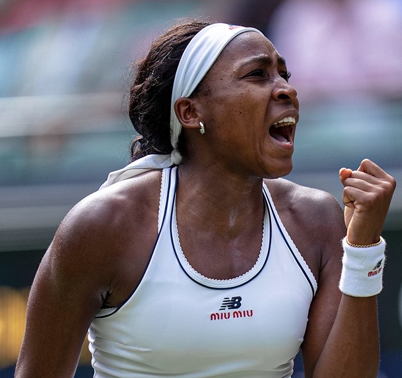 josemorgado's tweet photo. 22yo Coco Gauff defeats world #4 Jessica Pegula 4-6, 6-3, 6-3 to reach her first #Wimbledon semifinal. 

6th Grand Slam semifinal, first since winning Roland Garros 2025. https://t.co/VGJKxfgsLj