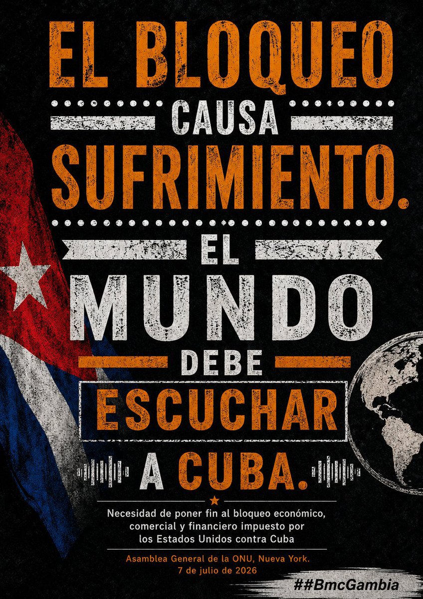 ReginaTopcuba's tweet photo. Estados Unidos miente y vuelve a mentir, Cuba no es una amenaza para nadie, el bloqueo SÍ lo es,  el bloqueo de #EEUU causa sufrimiento al pueblo cubano y el mundo debe escuchar  #TumbaElBloqueo https://t.co/R3T62yud1t
