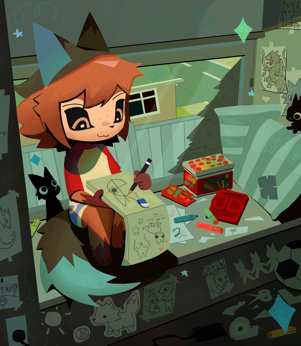 eggleafe's tweet photo. Drawing to decorate the wall https://t.co/DSA0kTyWVy