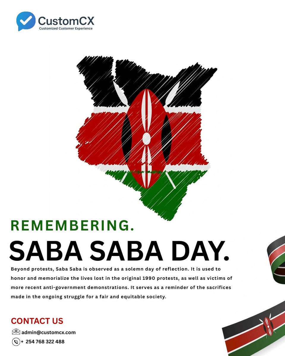 CustomCx's tweet photo. Happy Saba Saba Day!🇰🇪 https://t.co/Z00MBigC84