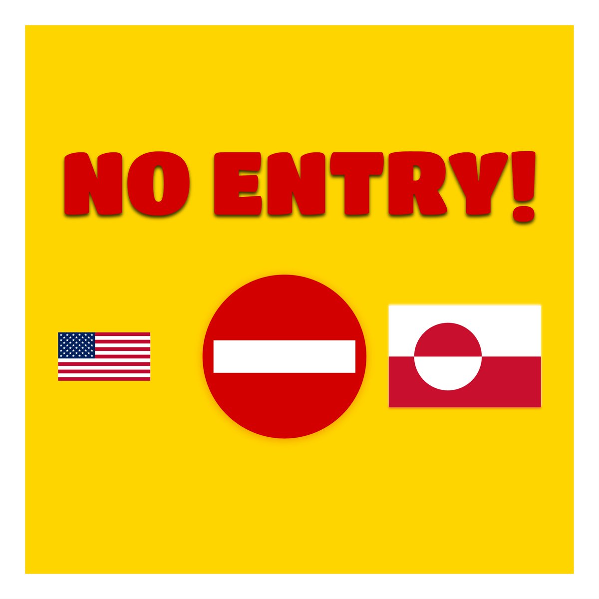 denafrid's tweet photo. The US has no business in Greenland other than expansionism under Trump's name. If the US so dearly wanted to deter potential threats from Russia and/or China, they could have done so from the very start under his first and second term through the active agreement that the US has had with Denmark since 1951.

If they want more military presence in Greenland, literally all they have to do is come to the table with Denmark and Greenland, but they chose to instead threaten Denmark, and most importantly, Greenland and its people.

The US under the Trump Administration are not to be trusted.

🇺🇸⛔️🇬🇱