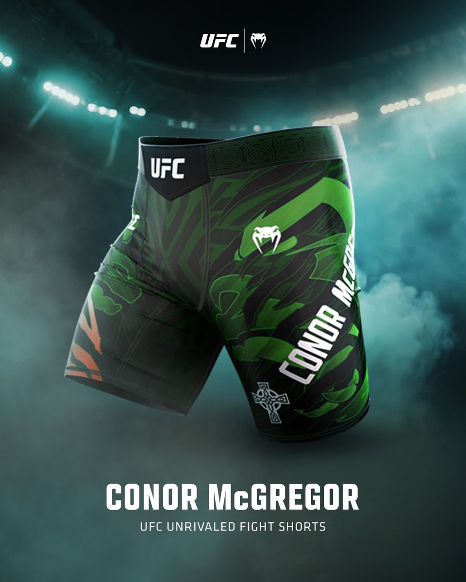 ufc's tweet photo. Fresh threads for International Fight Week!

Custom @TheNotoriousMMA and @BobbyKGreen shorts are now available on https://t.co/2DqWrpDNhZ! https://t.co/HkCNKxddaR