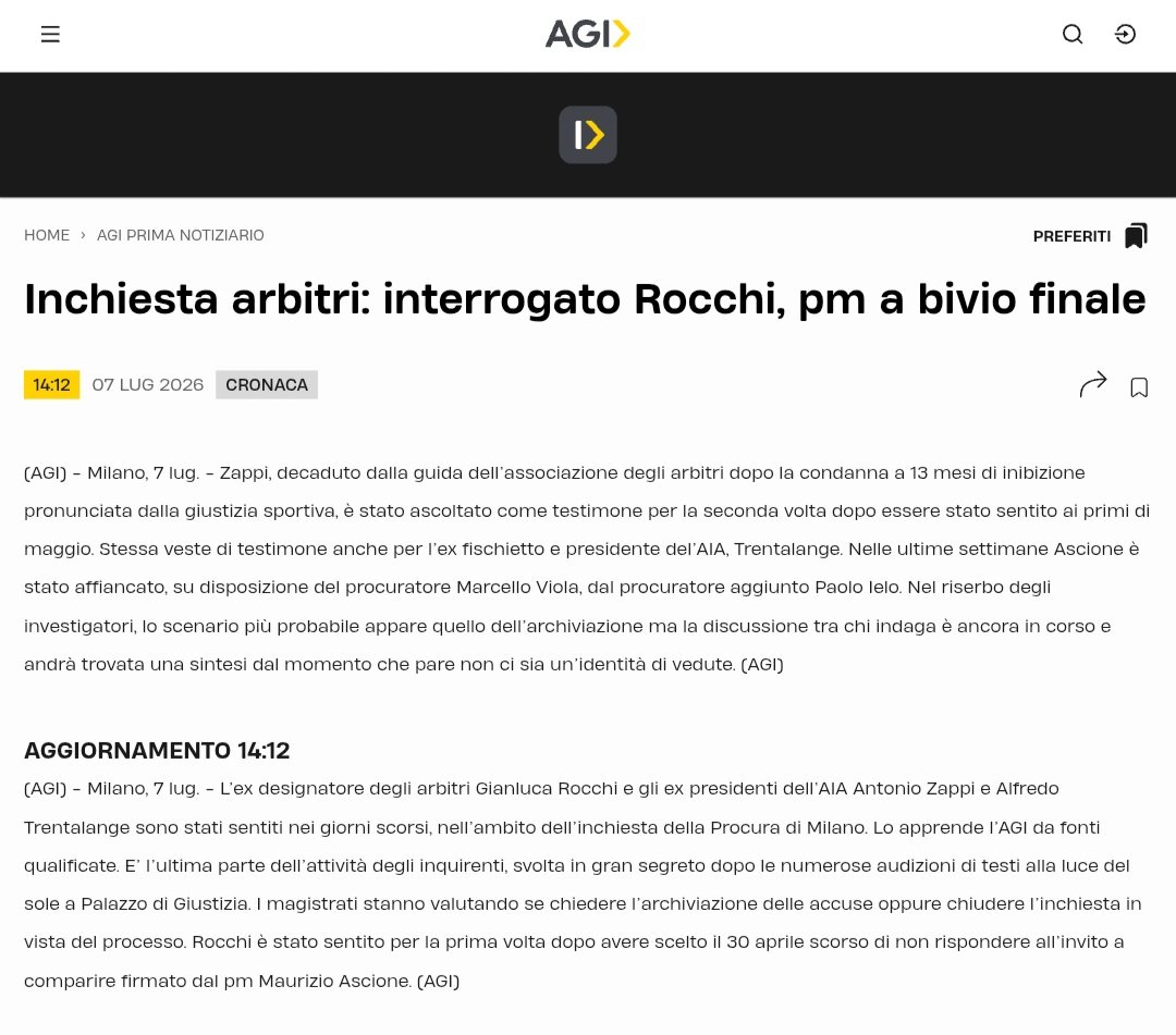 QuotidianoBN's tweet photo. 📢 #Agi: "Interrogato Rocchi in gran segreto. Ora i PM decidono se rinviare a giudizio o archiviare."
🔎 Alcuni hanno urlato al fatto che nessun altro fosse interrogato.
🔎 Altri che l'indagine era ferma.
⚠️ Noi della Redazione vi abbiamo sempre detto che i lavori stavano proseguendo, in modo serio, lontano dai riflettori.
📢 Oggi si anticipa ad una archiviazione, mentre i PM ancora devono decidere.
🔚 Nessuno sa nulla, ma già si sollevano le voci di difesa.