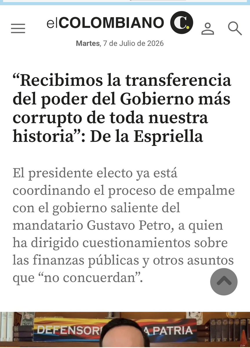 Contravia's tweet photo. #Colombia Por qué #Abelardo quiere incendiar el país ? Es su idea o es una idea de quienes ordenaron  bombardear lanchas en el #Caribe y amenazaron con una incursión armada ? Acaso hay una agenda que va por todos los recursos naturales sin respeto a la #Constitucion https://t.co/ieggFtEWxY