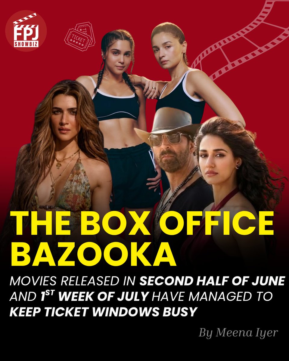 fpjindia's tweet photo. 🎬#FPJShowbiz | It’s not pouring cats and dogs at the box office (BO), like it has been in your backyard for the last three days. However, the good news is that the Bollywood BO cloud has a silver lining, writes @Meena_Iyer.

Read the full column on The Free Press Journal.
Link: https://t.co/w9B8F5AGFB

#Alpha #Bollywood #BoxOffice #WelcomeToTheJungle