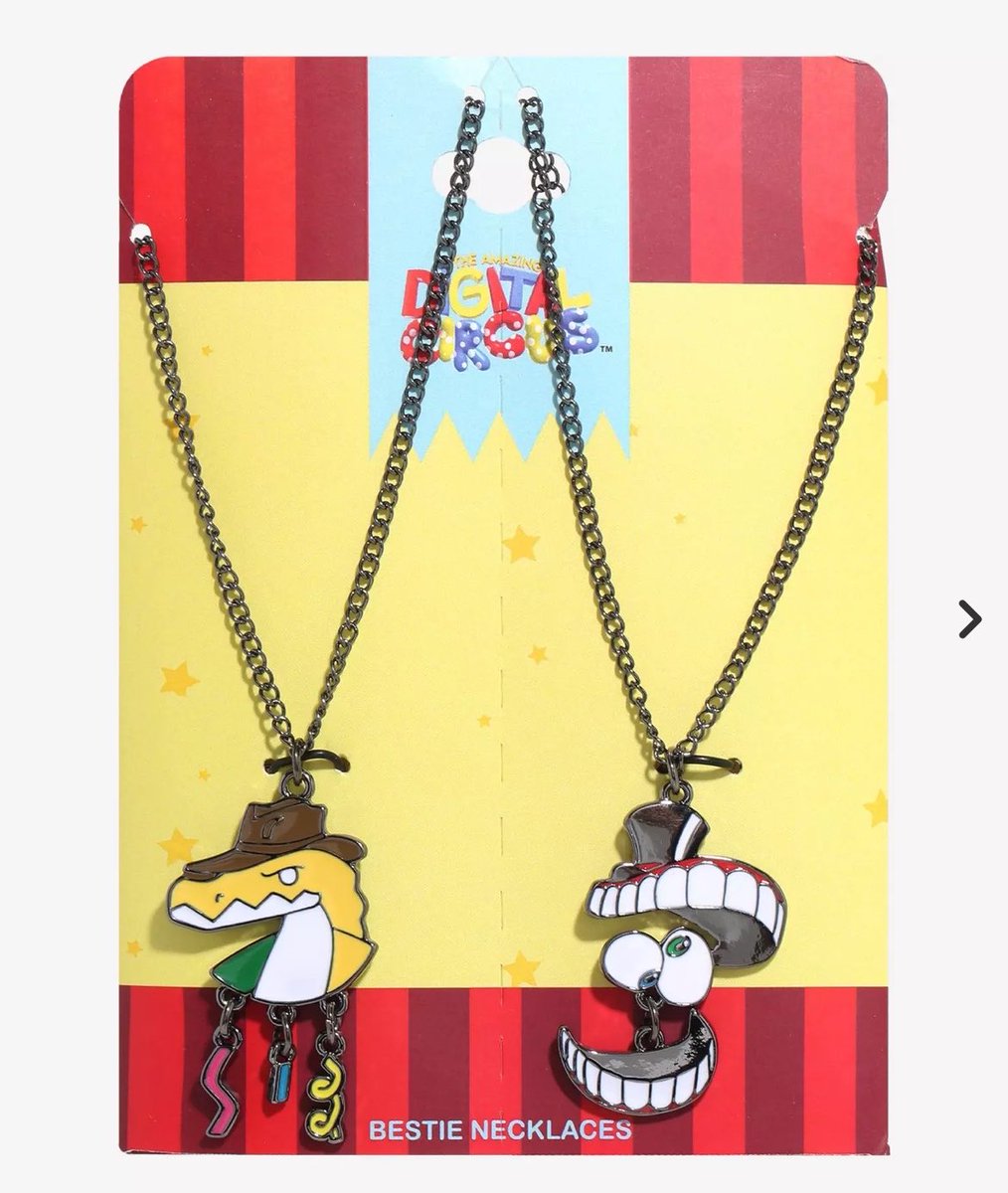 kuntimora's tweet photo. the tadc bff necklaces fmuuuuu like 
oh should we be ‘the doomed situationship’ 
or 
‘the side character and the guy that killed him’ https://t.co/QnKy0jssjt