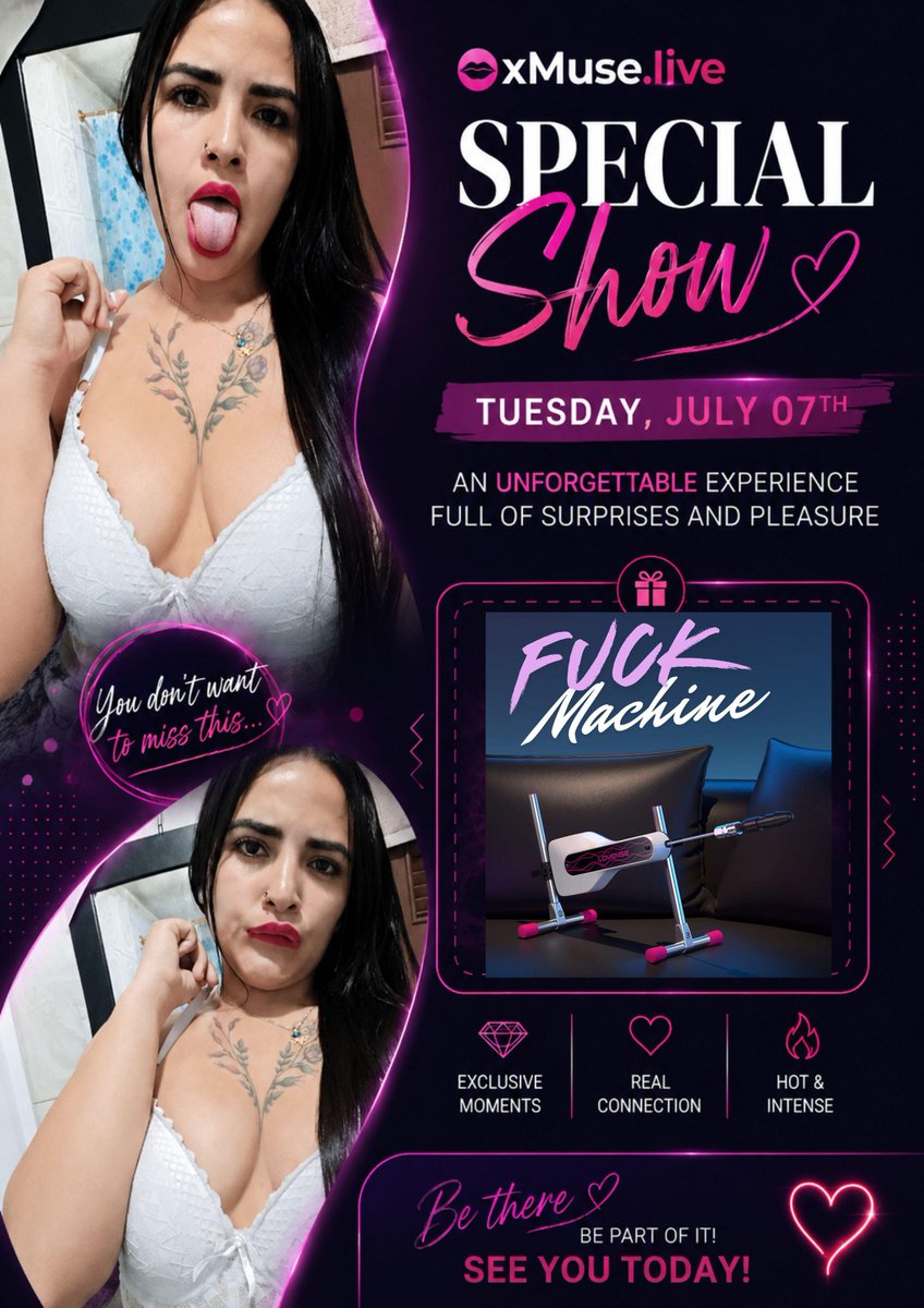 Soy_Maye13's tweet photo. 🔥 TODAY is the day! 🔥
Don't miss my Special Show! ✨ Be here TODAY—it's going to be unforgettable! ❤️
👉🏻👉🏻https://t.co/EOWdvcCVme❤️‍🔥🔥
#SpecialShow #LiveNow https://t.co/Fvk05gwYGX