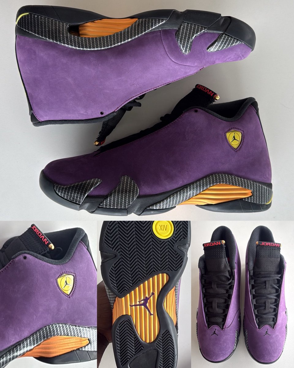 zSneakerHeadz's tweet photo. FIRST LOOK at a “Purple Suede” Air Jordan 14 Sample previewed by @NigelSylvester 👀💜 https://t.co/BWFUQxvhW2