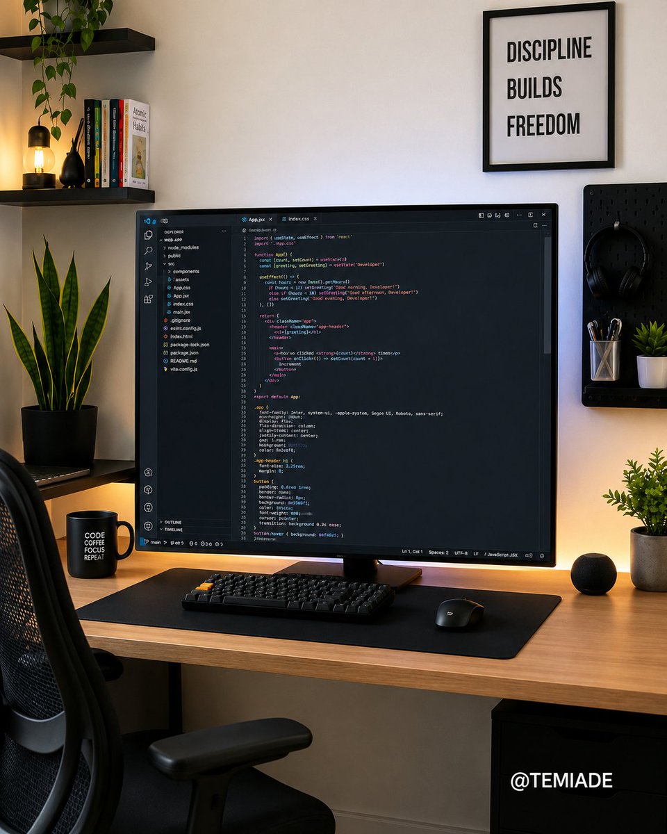 TemiloluwaAdey's tweet photo. Complex apps are inevitable.

Large components aren't.

As projects grow, complexity should be distributed—not concentrated.

Breaking features into reusable components doesn't reduce complexity.

It manages it.

That's how scalable software is built.

#ReactJS #CleanCode https://t.co/64rOE9qszk