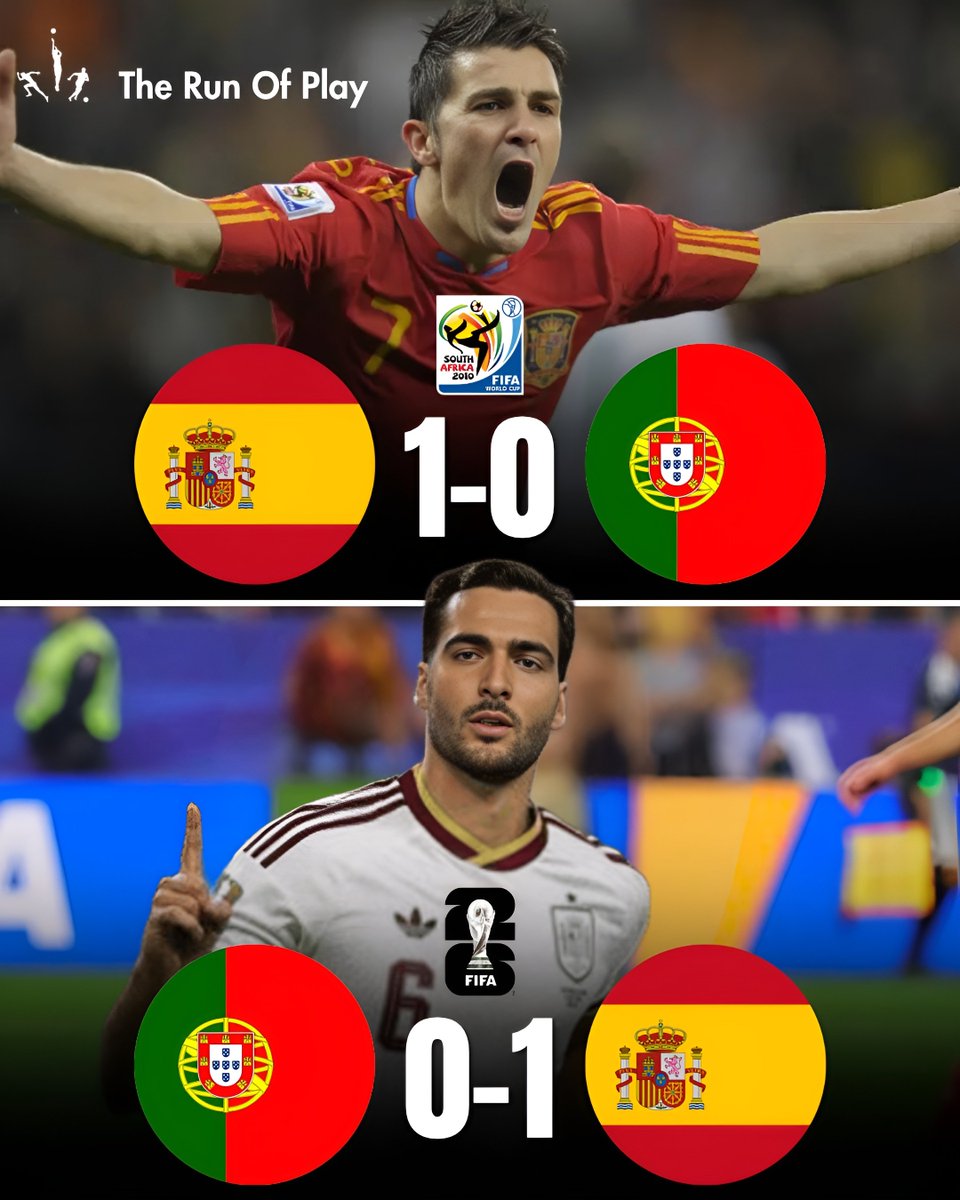 therunofplay's tweet photo. The last time Spain knocked out Portugal in the Round of 16 of the World Cup....they went onto win the title👀😯

𝐈𝐒 𝐈𝐓 𝐓𝐇𝐄 𝐄𝐔𝐑𝐎 𝐂𝐇𝐀𝐌𝐏𝐈𝐎𝐍𝐒' 𝐘𝐄𝐀𝐑 𝐎𝐍𝐂𝐄 𝐀𝐆𝐀𝐈𝐍⁉️🔥

#spain #portugal #PortugalVsEspaña #ro16 #worldcup #FootballTrivia https://t.co/0Ze1kjqwrT