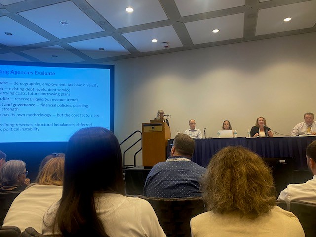 FitchRatings's tweet photo. Fitch Ratings joined the GFOA 120th Annual Conference in Chicago. Arlene Bohner, Head of US Public Finance, spoke on “Bond Sale Three-Peat: Part 1 – Preparing for the Sale.” Thanks to GFOA and all who joined. Explore our latest #USPF insights and events: https://t.co/jZxKzGK2ba https://t.co/FiW7ylibHc