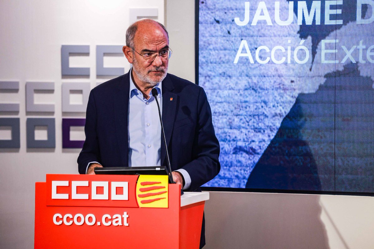 jduch's tweet photo. Els drets laborals són garantia de creixement, no un obstacle. Quan l'extrema dreta els presenta com una rèmora, amenaça el model social que ha fet forta Europa.

He intervingut en l'Escola d'Estiu de @ccoocatalunya, defensant el diàleg social com a base d'una Europa cohesionada. https://t.co/LuyY1ANRpx
