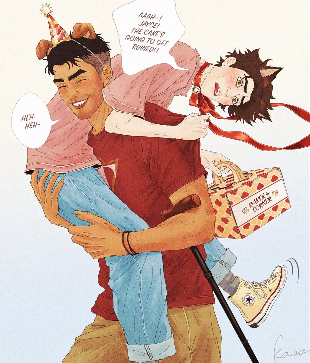 kawawith's tweet photo. Happy Birthday, Jayce! 🥳🎂🐶🐱💕
/ modern student au #jayvik https://t.co/p7rd01mwgp