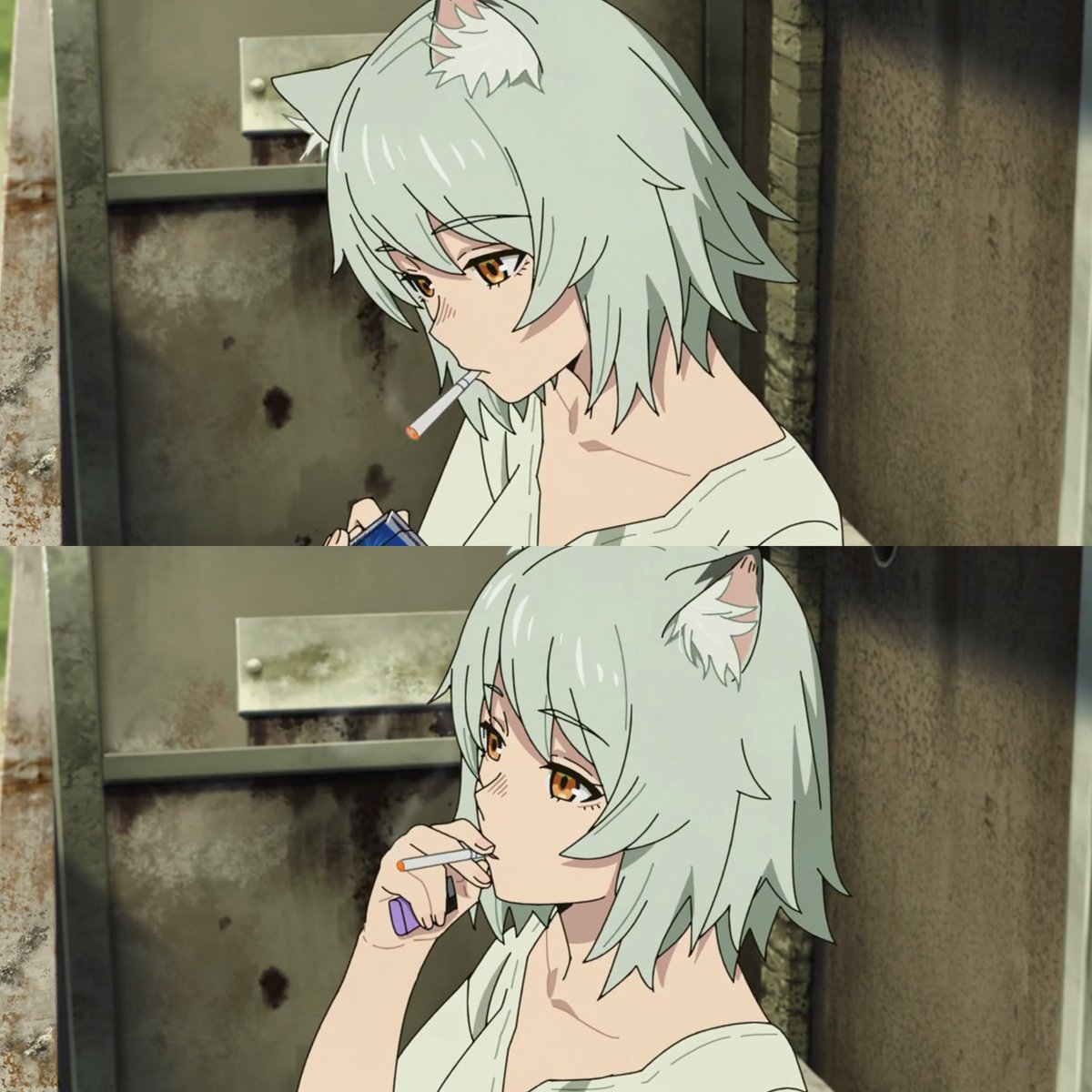 Monera284's tweet photo. #chainsmokercat #yanineko https://t.co/vNfCWwjy4r