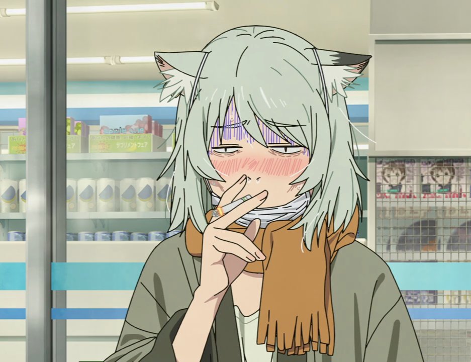 Monera284's tweet photo. #chainsmokercat #yanineko https://t.co/vNfCWwjy4r