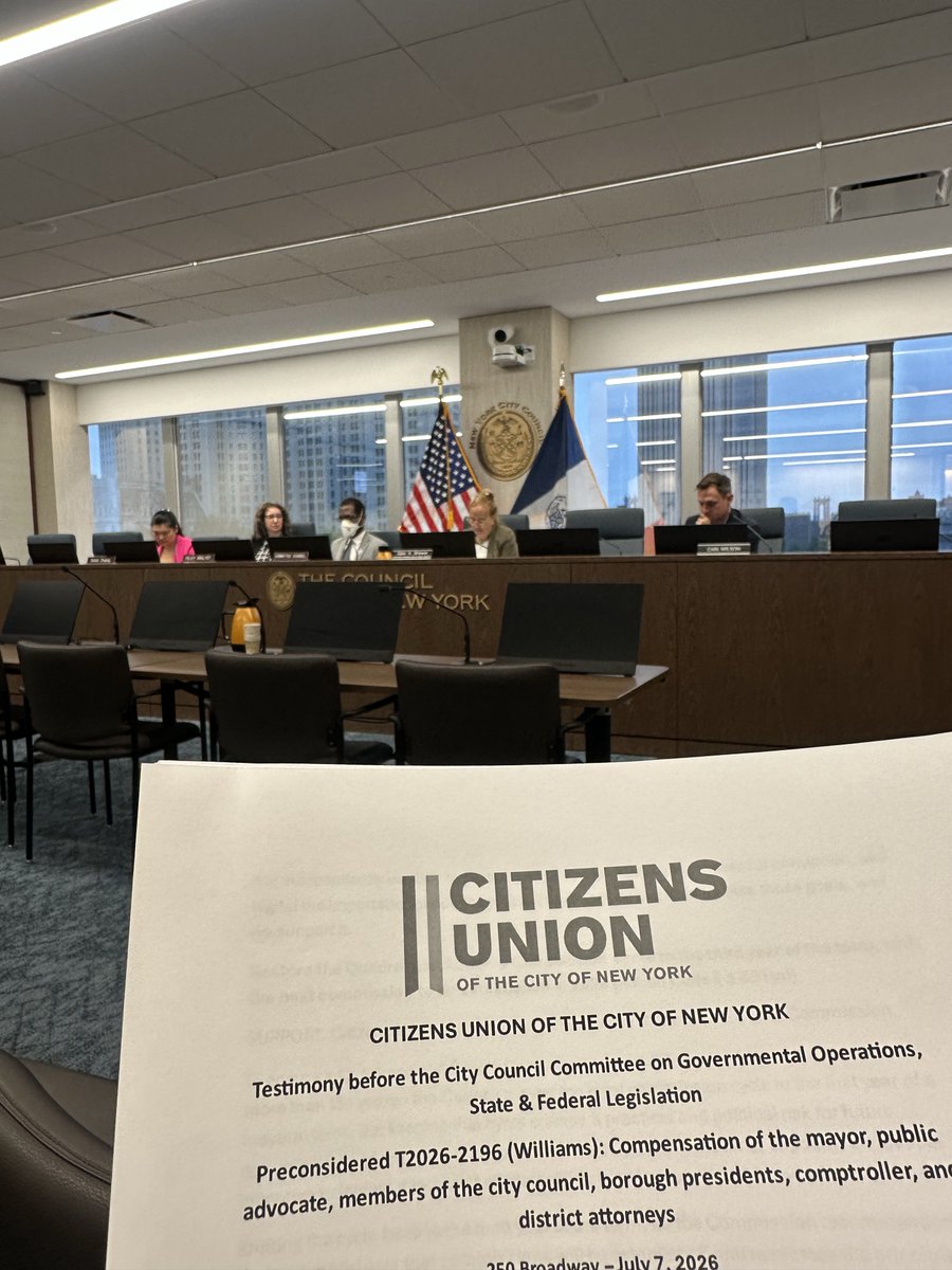 CitizensUnionNY's tweet photo. Happening Live! Citizens Union Executive Director @gracerauh is testifying on proposed salary changes for NYC elected officials, and why public accountability has to be part of the conversation. https://t.co/ymDbmfdQkP