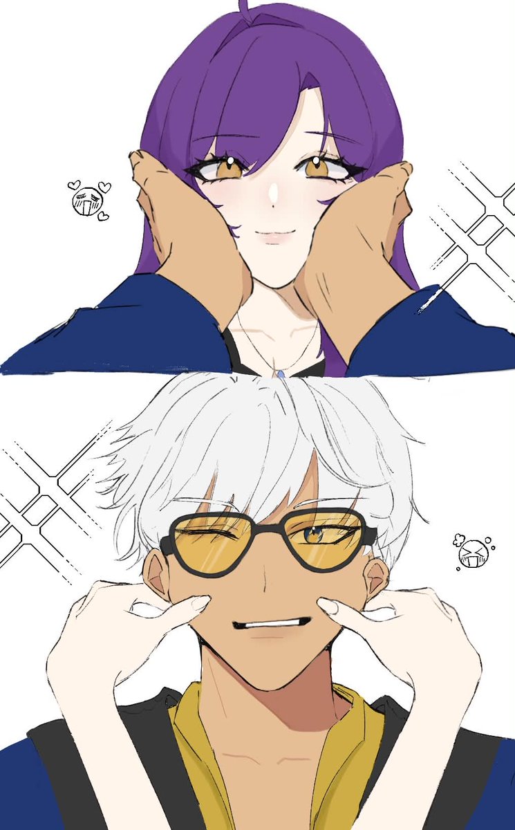OBEYMELUVBOT's tweet photo. I miss them sm :(( 💜💛  cheek squimsh from the bebes

🎨 : Haku Ko https://t.co/jMzzWPFkrj