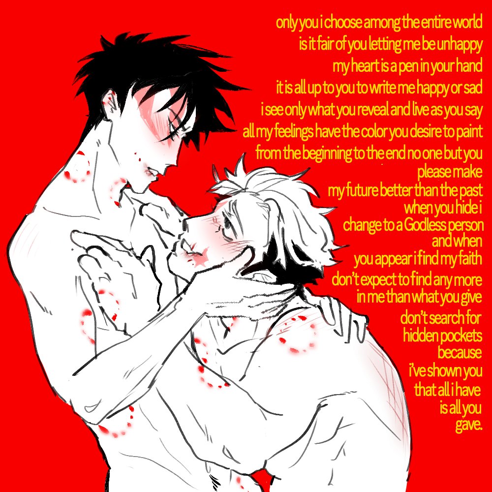 robinsbigbox's tweet photo. and now for something completely... different? fair warning for artistic nudity/bite marks. poem is 'only you' by rumi :)
#itfs #itafushi #fushiita #伏虎 #虎伏 https://t.co/MkKjf6b2IS