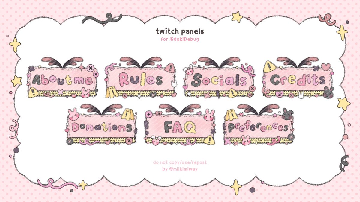 milkimiway's tweet photo. ꒰ 🐇 ⚠️ ꒱ panels for dokiDebug .ᐟ #VGenComm https://t.co/vfhO6Mw5AG