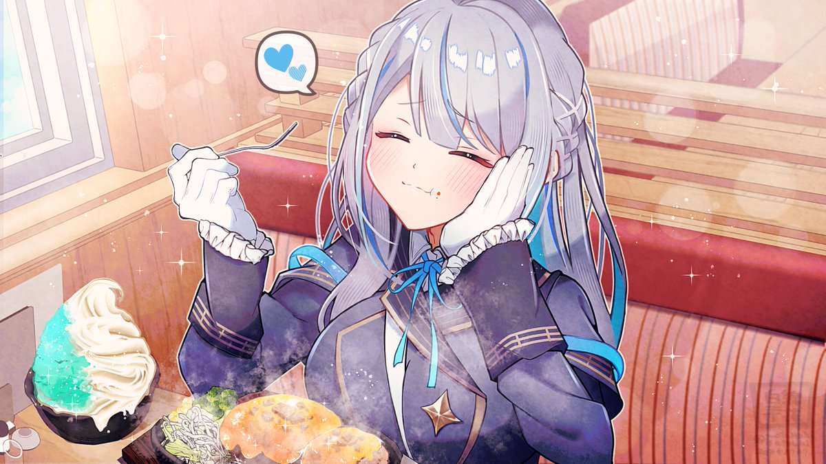 watanukisatsuki's tweet photo. ルカちゃんとハンバーグ💙（2026年ver）
#描いていルカ https://t.co/xWBFpoUMmS