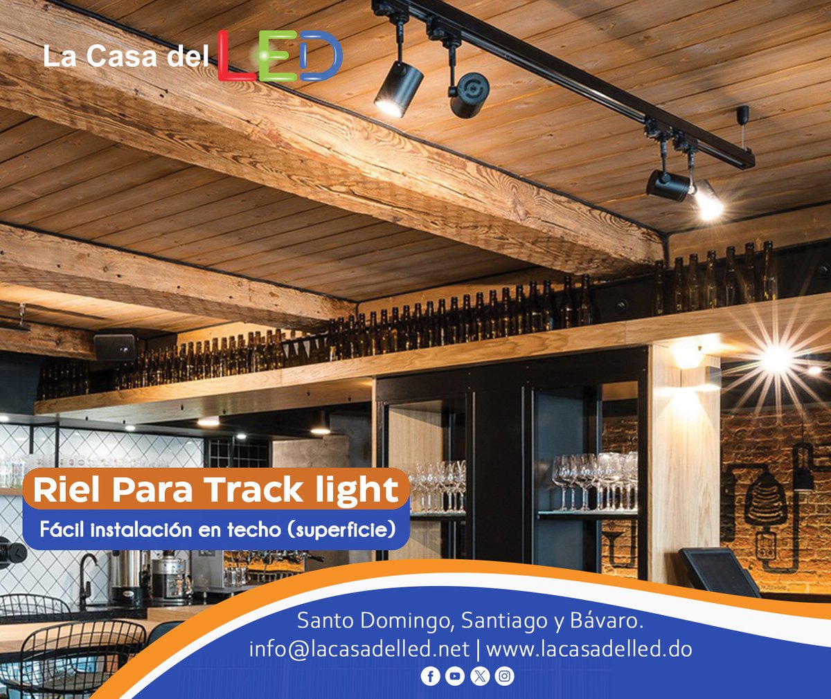 LaCasadelLEDLat's tweet photo. Rieles para luminarias LED TrackLight. Espacios Comerciales · Doméstica en general · Hostelería. #lacasadelledrd WhatsApp +1 (829) 420-7392 Tel.: (809) 379-2216 #Iluminacion #hogar #diseno #decora #rieles #comerciales #habitaciuones #zonaeste #santiago https://t.co/eQWHhOYPCy