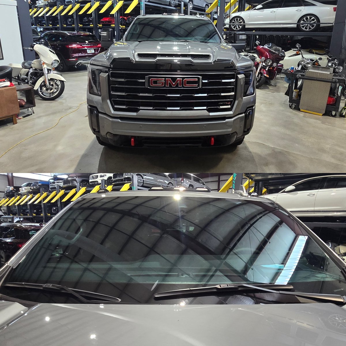 BAFilmSolutions's tweet photo. 2024 GMC Sierra 2500. Installed @llumarfilms ceramic IRX 30% on the front doors &amp; ceramic AirBlue 80% on the windshield 

Need a quote?

💻https://t.co/kJfKjhbQs0
📱Call/Text 321.396.2182
📩info@bayareafilmsolutions.com
📆Appointment Only
#clearwater #florida #fyp #windowtint https://t.co/PDhOEacrQZ
