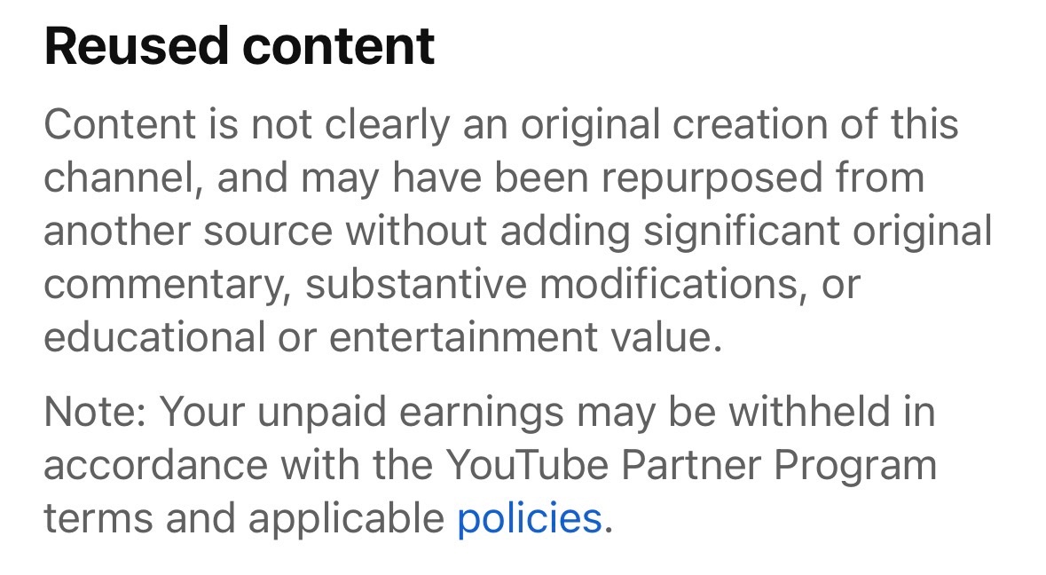 djdheeik's tweet photo. I have multiple proofs and screenshots proving that I make this type of content and yet, the so called reviewers Accuse it’s not, I was so excited that I was gonna get money through YouTube but I guess its not possible now. https://t.co/OnYs3IWz8b