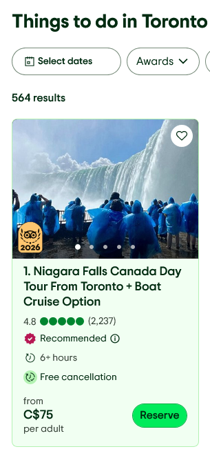 drivandalism's tweet photo. Just for fun, looked up "Things to do in Toronto" on Trip Advisor. Number 1 thing to do in Toronto? Go to Niagara Falls lolz.
Toronto sucks. It's dirty, boring and mediocre. It's world class shitty.
#topoli #OliviaChow https://t.co/a9zynTyM0Y