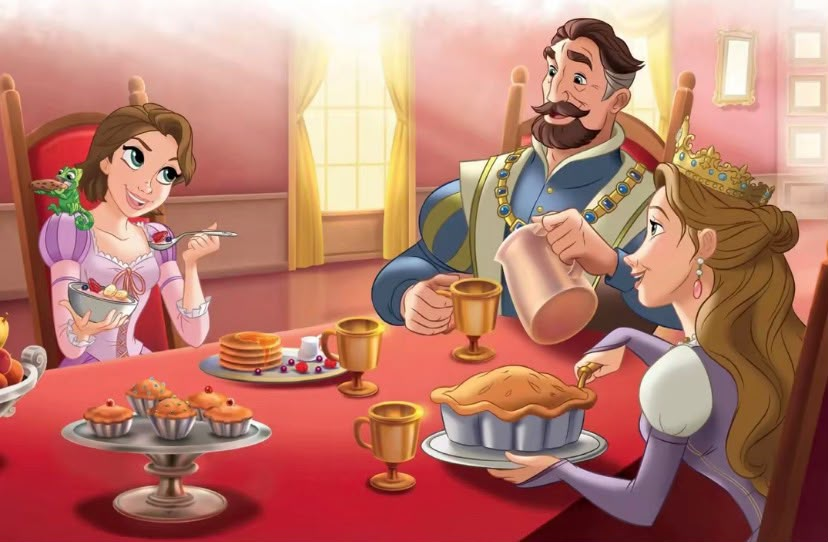 reminiscinbby's tweet photo. you can take the girl out of the tower but you can't stop her from aggressively sweeping the palace floors and painting the royal walls 😭 https://t.co/ZnWX4FPPaz