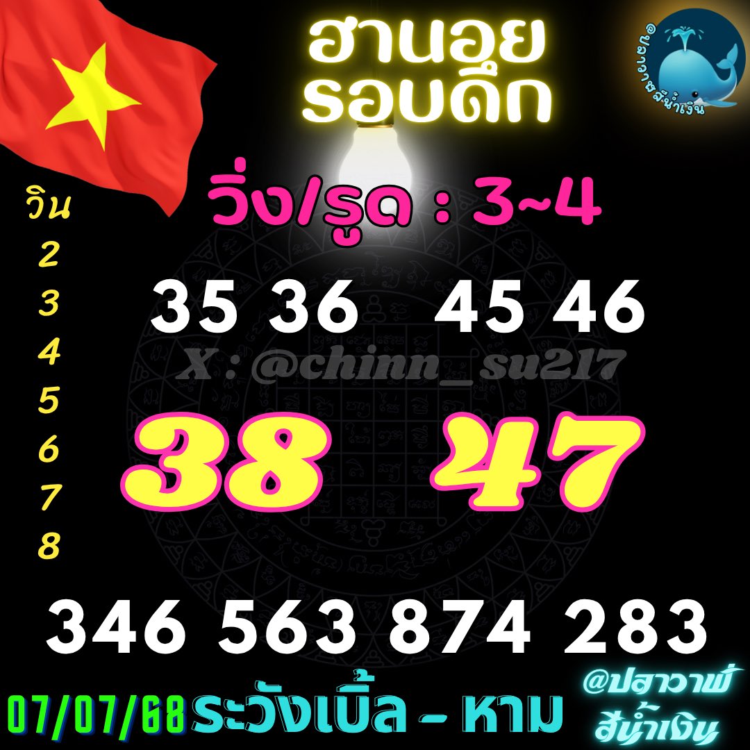 chinn_su217's tweet photo. 👑เสียวๆตัวเดียว👑

🇻🇳 นอยX = 3

🇻🇳 นอยดึก = 4

🪆กดรี🔁+กดใจ❤ขอให้แตกเน้นๆ เด้งๆ
#หวย #เลขเด็ด #ปลาวาฬสีน้ำเงิน https://t.co/KY7tJAk7w9