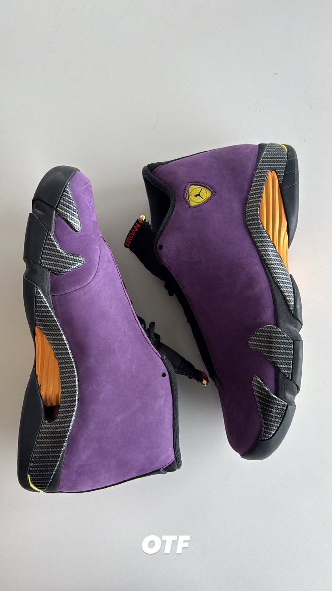 houseofheat's tweet photo. Nigel Sylvester Previews an Unreleased 'Purple' Air Jordan 14 Sample 🤔 https://t.co/vApB55ur8w
