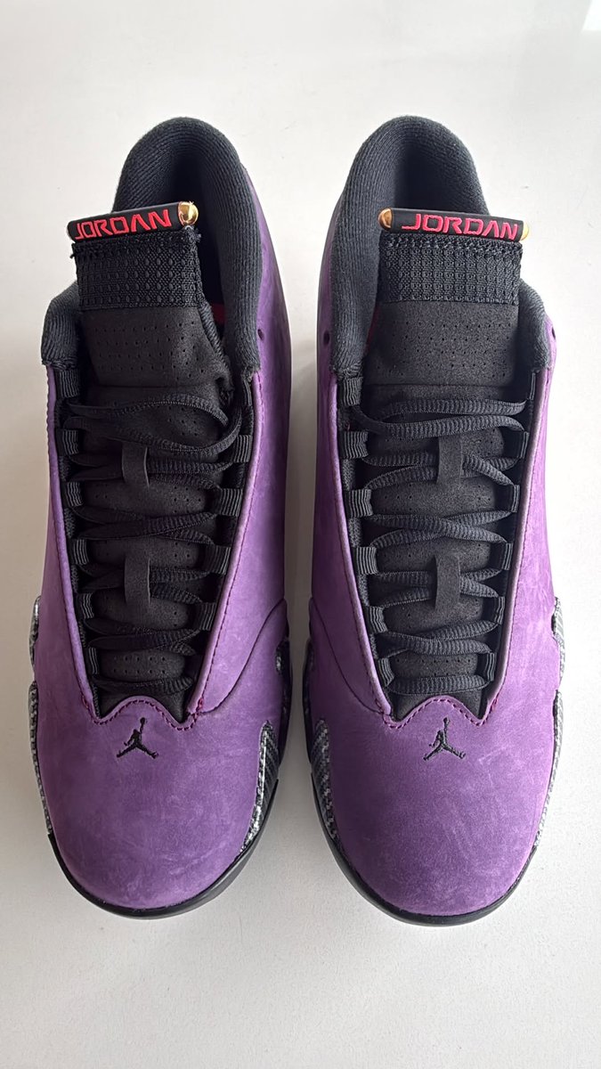 houseofheat's tweet photo. Nigel Sylvester Previews an Unreleased 'Purple' Air Jordan 14 Sample 🤔 https://t.co/vApB55ur8w