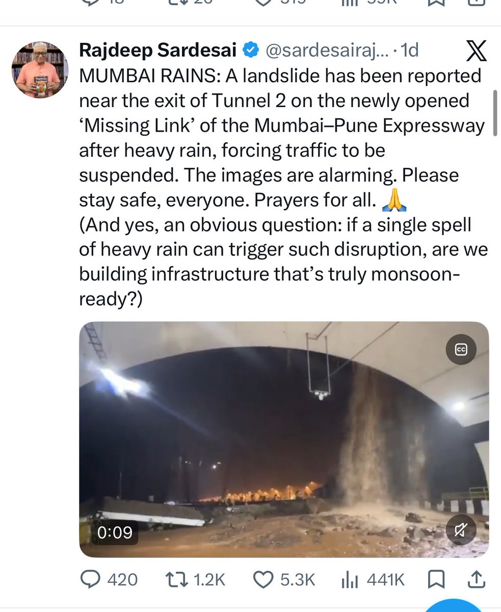 The_Rkag's tweet photo. @sardesairajdeep Dalla showing his dallaness
Todays tweet- It is caused due to all mankinds negligence.
Tweet on missing link- Are we building infrastructure thats truly mansoon ready??

Itni hypocrisy lata kaha se h dalle https://t.co/uEljaHjRp5
