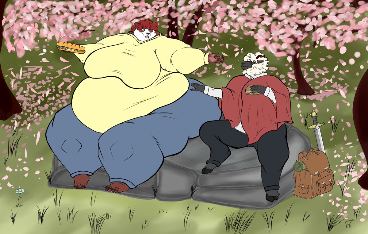 ClumsyCinnabon's tweet photo. I had to put my soul into this art to show my favorite couple
#fatfur #furry #art #furryart https://t.co/Wo8yRUHvON