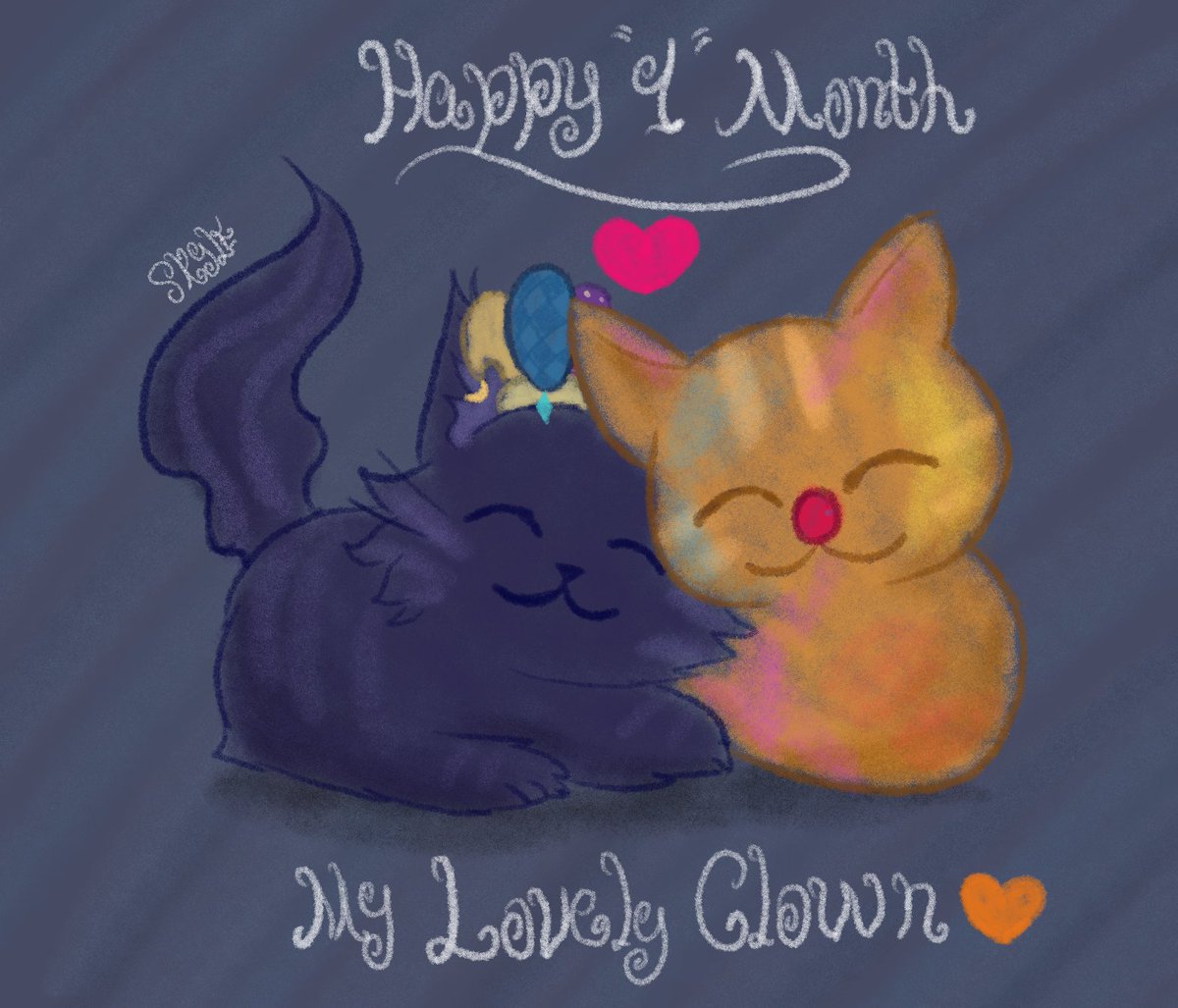 JesterSkyle's tweet photo. Celebrating my relationship with my lovely clown!! @XXLSpieleYT 💞💗 https://t.co/IzRjznZHW6