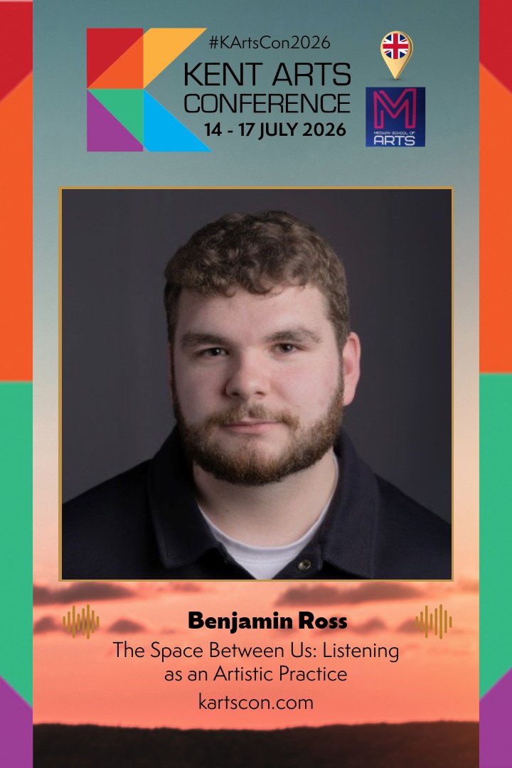 Warnborough's tweet photo. 🧩🎭Kent Arts Conference 2026 Presenter: Benjamin Ross is a documentary photographer, creative practitioner, and Medway School of Arts student. In The Space Between Us: Listening as an Artistic Practice.
⭐ #KArtsCon2026: 
➡ Website: https://t.co/rFKwhkSbA8 #artevent #Chatham https://t.co/x8lFIb4ozA