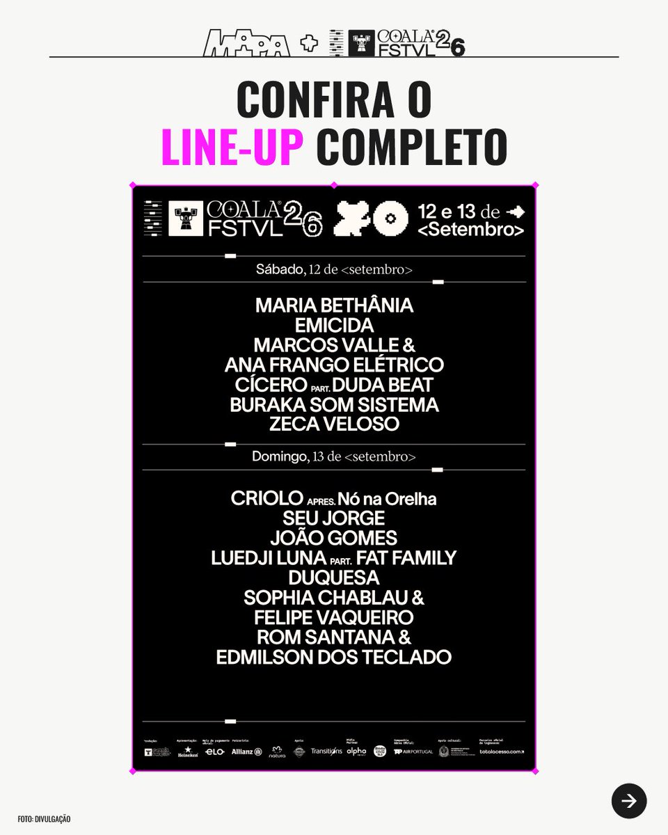 mapafestivais's tweet photo. 🚨 EXCLUSIVO 🚨 @emicida completa o line-up principal do @CoalaFestival.

a Emicida Racional MCMV Tour vai ao palco da próxima edição do Coala, no dia 12 de setembro. 

o festival acontece nos dias 12 e 13 de setembro, no Memorial da América Latina, em São Paulo. https://t.co/c8dJ3gKMkc