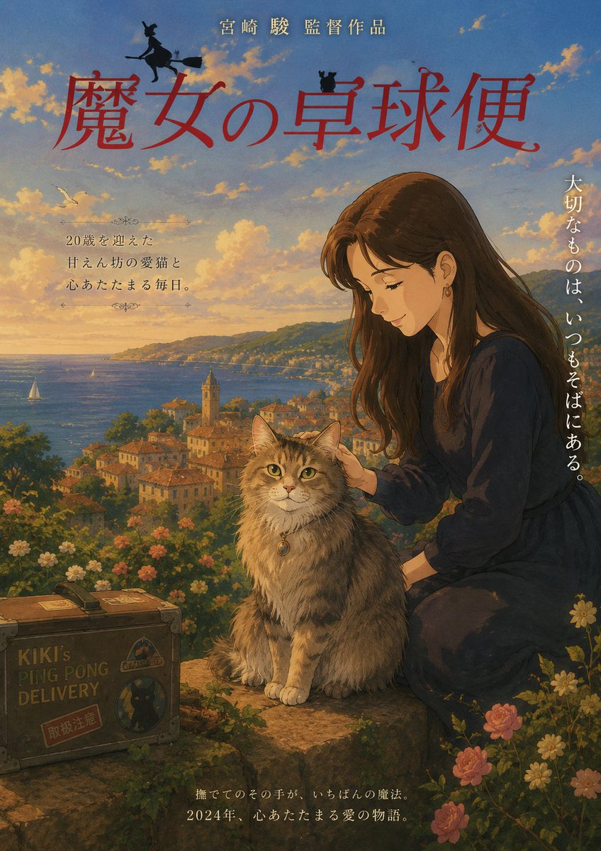 chirochappy's tweet photo. チャッピー（AI）に作ってもらったビフォーアフター
にゃんこを三毛猫にしてもらって、名前を、ミフィにしてもらったら、タイトル上の魔女がミッフィーになって…
なんだか全体的にほんわかした絵になった😅 https://t.co/tRhCJtLyNf