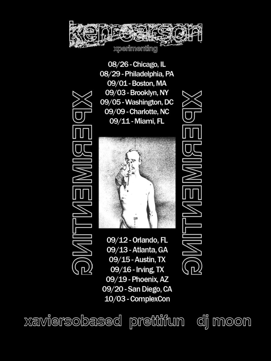 thefader's tweet photo. Ken Carson has announced the 'xperimenting' tour.

xaviersobased
prettifun
dj moon https://t.co/KACZQ1d968